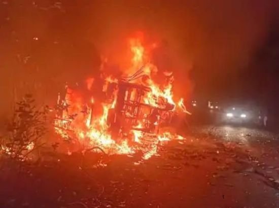 13 People Including The Driver Were Burnt Alive When The Bus Caught Fire